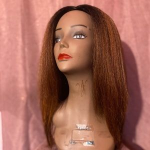 Half of wig , brown ombré , puffy, 14 inch,